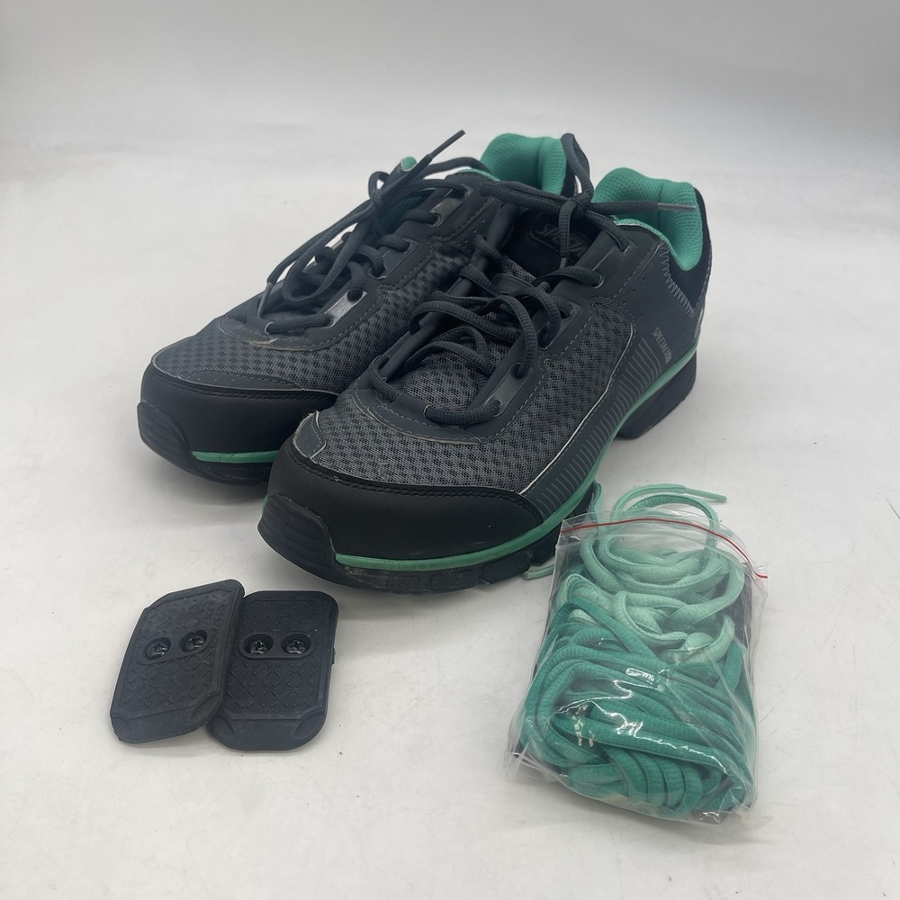 SPECIALIZED Cadette Cycling Shoes Womens 11 2 Bolt Black Green Size US 9 EU 40